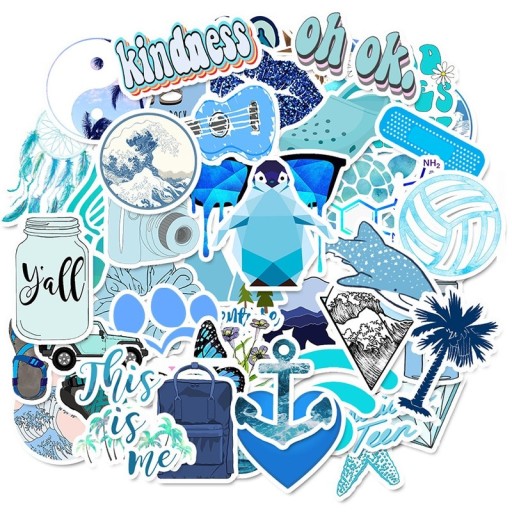 Blue Stickers 50 pcs E190