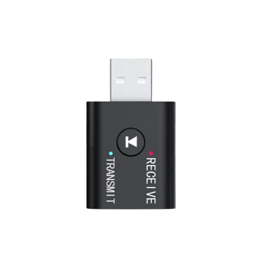 Bluetooth 5.0 -lähetin-vastaanotin 3,5 mm:n liitäntä USB-langaton sovitin television kuulokkeille ja kaiuttimelle, vahvempi yhteensopivuus stereoäänen