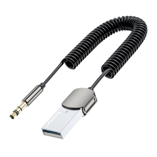 Bluetooth 5.0 USB do 3,5 mm Jack Adapter samochodowy Nadajnik odbiornik głośnomówiący do radia samochodowego Głośniki laptopa Stabilna transmisja dźwięku 10 m