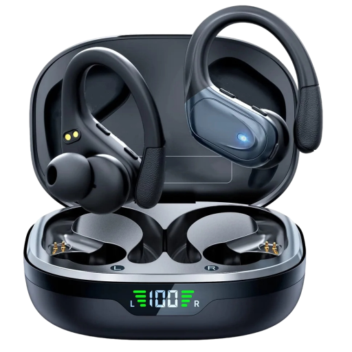 Bluetooth fejhallgató Vezeték nélküli fejhallgató gombbal a mikrofon vezérléséhez Sportoláshoz alkalmas Vízálló fejhallgató