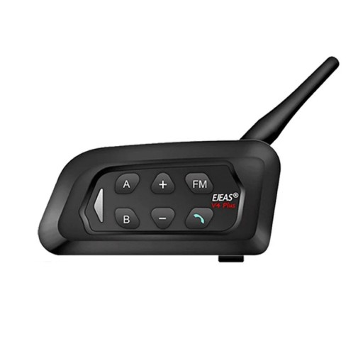 Bluetooth-intercom V4 Plus til 4 passagerer 1500 m CVC IP65 FM-radio HIFI-lyd 24 timers musik Kompatibel med stemmeassistent