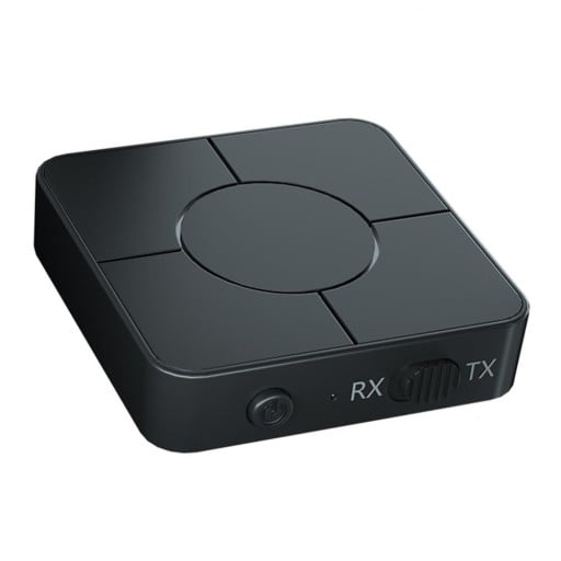 Bluetooth nadajnik i odbiornik dźwięku z przełącznikiem trybów Bluetooth 5.0 Zasięg 10 m Bateria 200 mAh Gniazdo 3,5 mm jack Trzy kable w zestawie