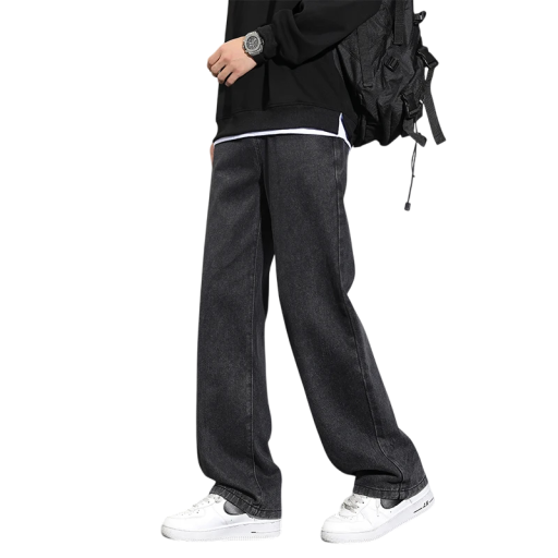 Blugi lungi cu picior larg pentru bărbați, croială dreaptă, lejeră, eleganți, lejeri, pantaloni sport la modă, casual, streetwear, blugi pentru bărbați