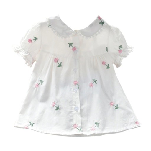 Blusa de menina com estampado floral L1777