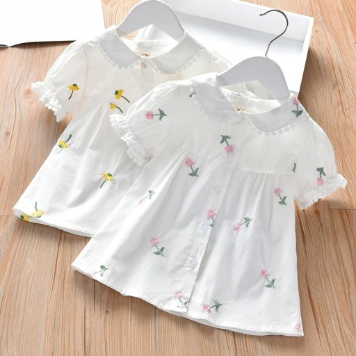 Blusa de menina com estampado floral L1777
