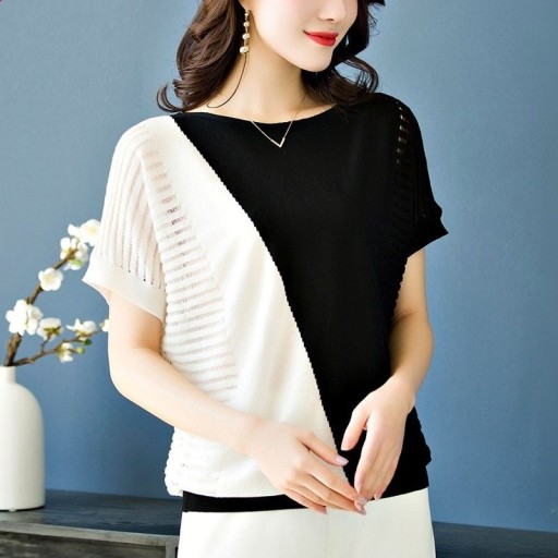 Blusa de mujer bicolor Brita