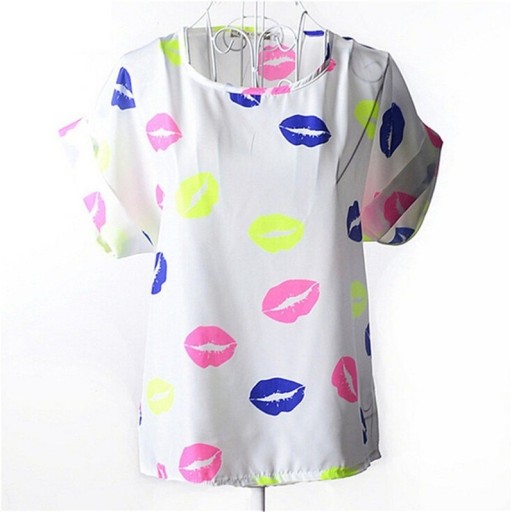 Blusa de mujer con merengues de colores