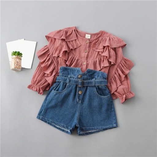 Blusa e calções para meninas L1313