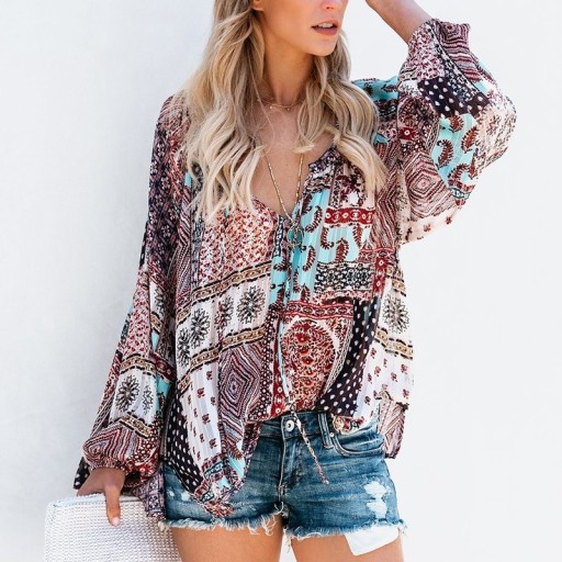 Blusa estiva da donna con motivo Mia