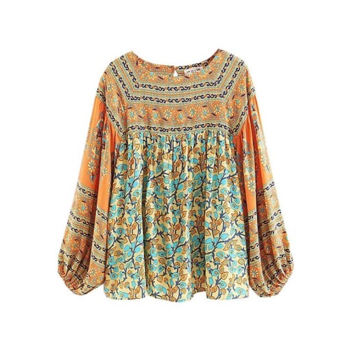 Blusa feminina larga com padrão
