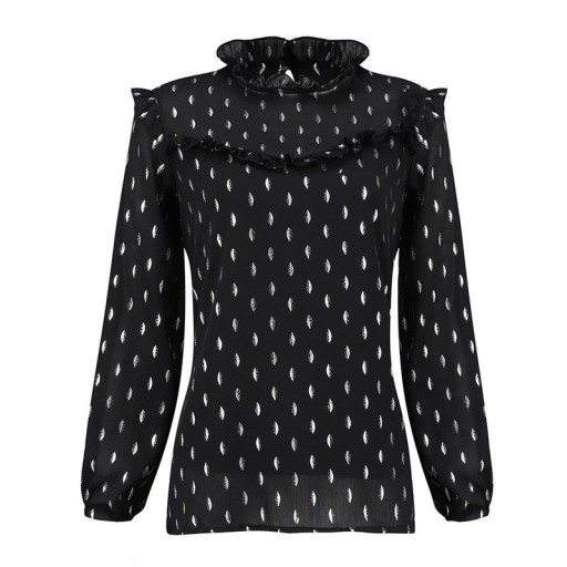 Blusa trasparente da donna con motivo