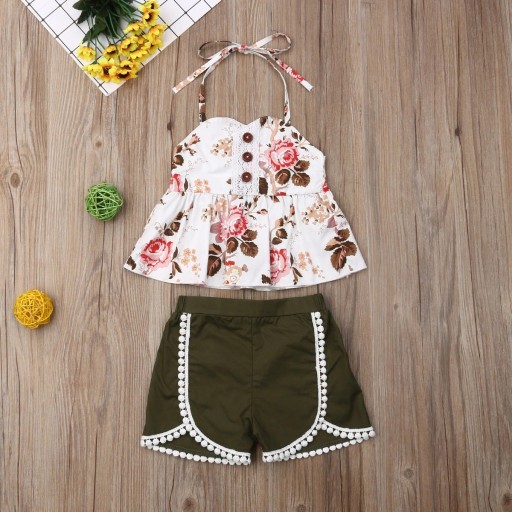 Bluză pentru fete și pantaloni scurți L1431