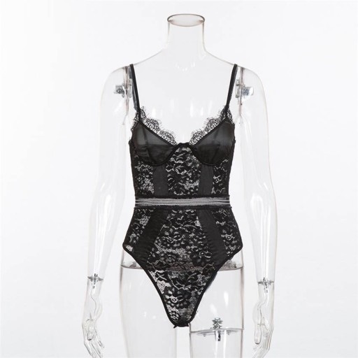 Body de mujer de encaje con tirantes finos B794