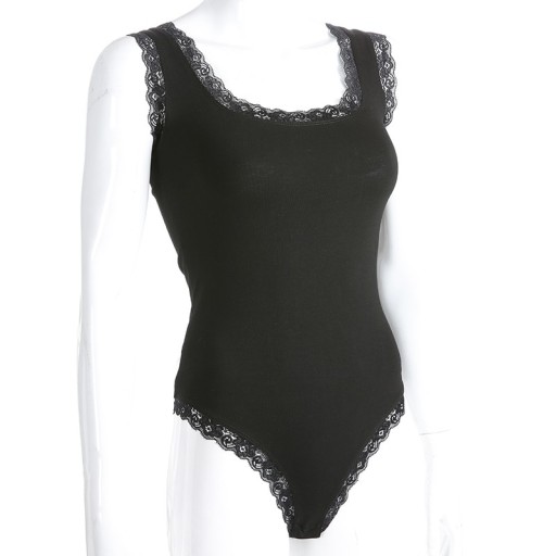 Body de renda feminino com atilhos