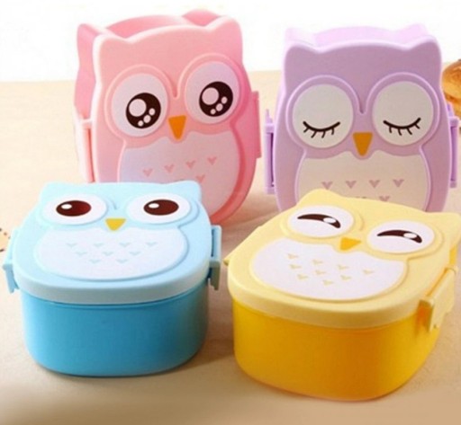 Boîte à goûter en forme de hibou J2751
