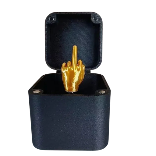 Boîte cadeau avec un doigt d'honneur Décoration en plastique drôle Blague créative Cadeau original pour Noël Décoration de table Décoration intérieure