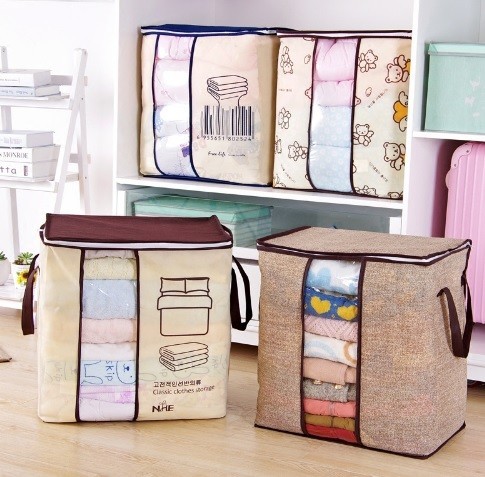 Boîte de rangement pour coussins, couvertures et serviettes J3459