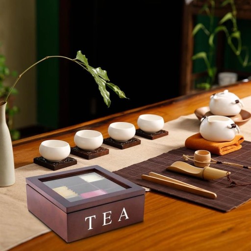 Boîte en bois pour sachets de thé