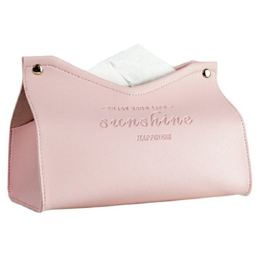 Boîte en cuir pour serviettes en papier