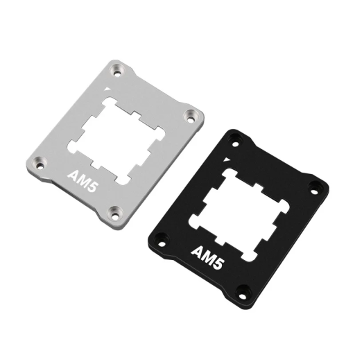Böjmotståndskraftig aluminiumram för AMD 7950X 7800X 7700X 7600X 7500F 6,9x5,3 cm Tjocklek 5 mm Med skruvar och skruvmejsel