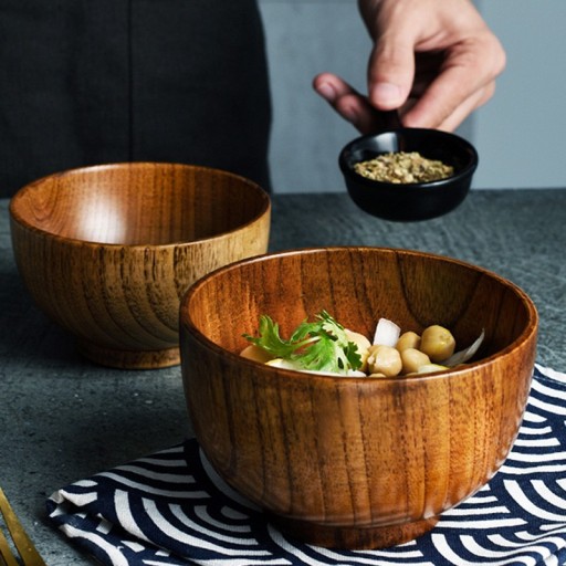 Bol en bois 2 pcs