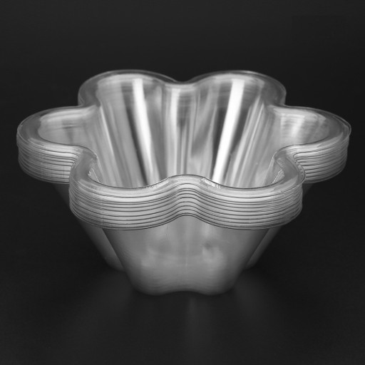 Bol en plastique en forme de fleur 10 pièces