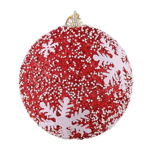 Bola navideña roja 4 uds.