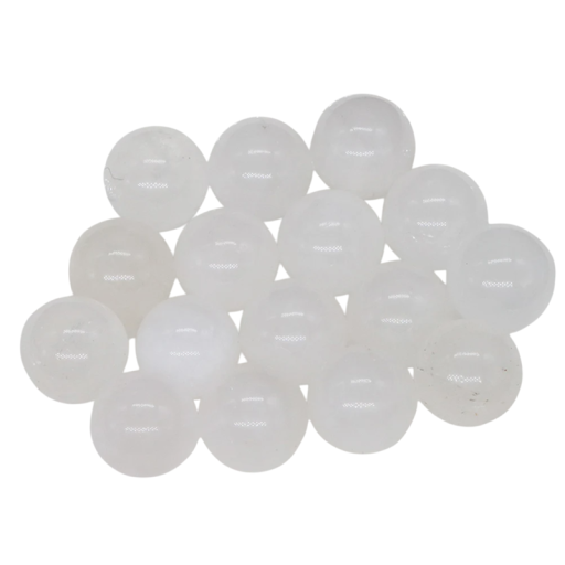 Bolas de cuarzo transparente natural de 16 mm. Juego de 5 piedras minerales para manualidades, decoración, reiki, limpieza energética y meditación.
