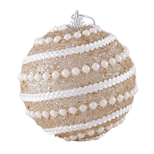 Bolas de navidad color rosa viejo 4 uds