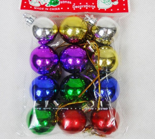 Bolas de navidad, coloridas, 12 uds.