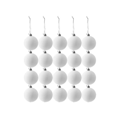 Bolas de Navidad de terciopelo de lujo 20 unidades 6 cm Decoraciones colgantes elegantes para el árbol de Navidad para la decoración festiva