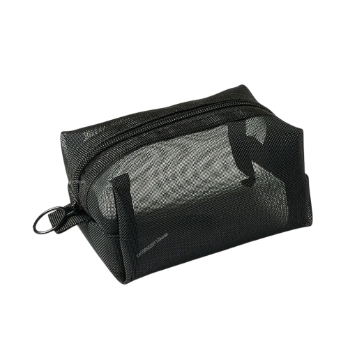 Bolsa de armazenamento multifuncional 11 x 7 x 5 cm Mini bolsa de rede respirável Bolsa de lavagem em nylon Carteira para moedas Bolsa