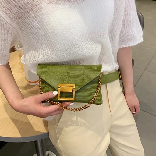 Bolsa de cintura de couro para senhora J161