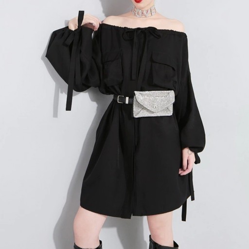 Bolsa de cintura de couro para senhora J162