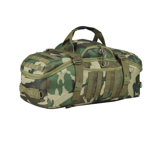 Bolsa de deporte y viaje 3 en 1 Mochila y bolsa de hombro Capacidad 45 l 60 x 30 x 25 cm Nylon 600D Camuflaje Woodland