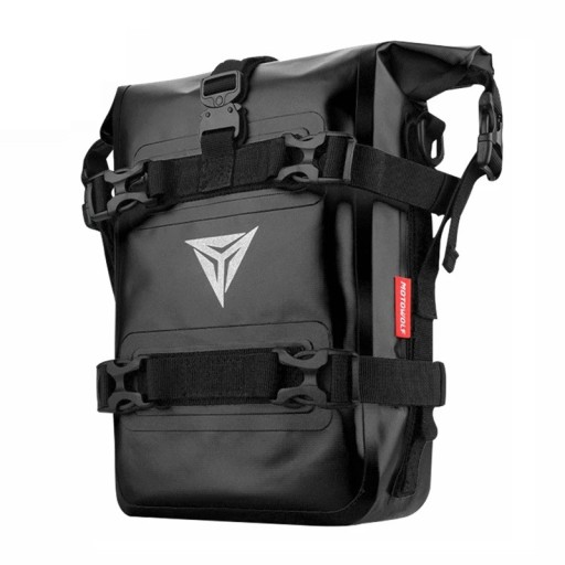 Bolsa de herramientas de tela de PVC impermeable, mochila para marco de motocicleta, bolsa para barra de protección de motocicleta, bolsa de herramientas de almacenamiento lateral