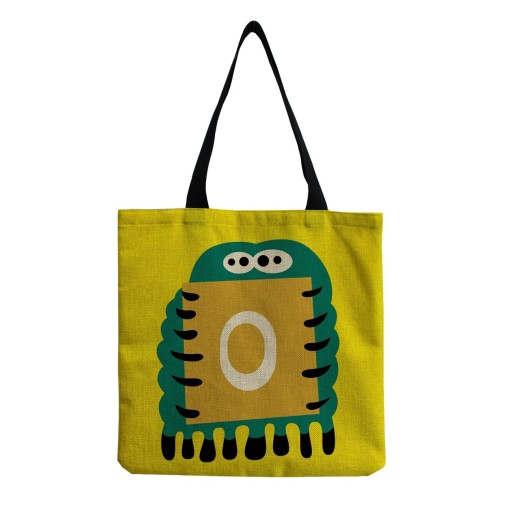 Bolsa de lona infantil monstruo