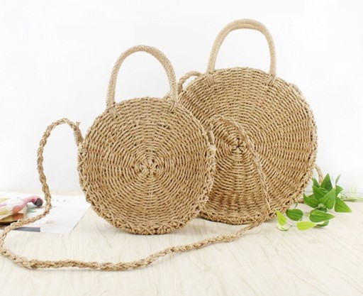 Bolsa de palha moderna para senhora