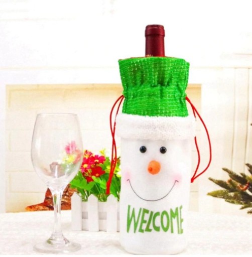 Bolsa de regalo de vino navideña 3D J468