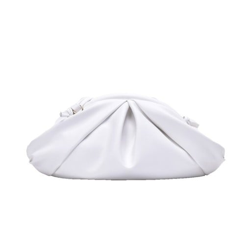 Bolsa de senhora a tiracolo com frente franzida e formato arredondado. Uso à mão e a tiracolo. Pele PU. Largura 32 cm. Altura 21 cm.