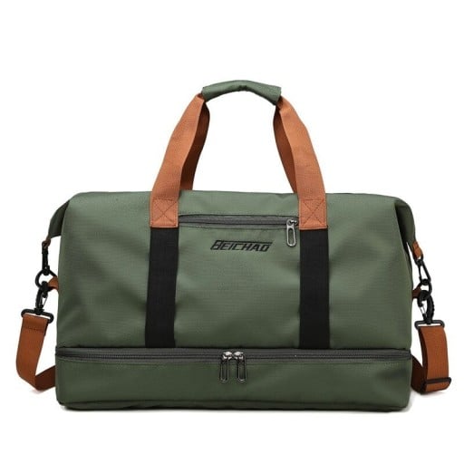 Bolsa de viagem a tiracolo com compartimento inferior com fecho Alça destacável e duas alças Bolso frontal com fecho Tecido oxford 46 x
