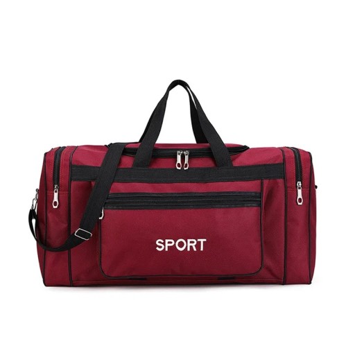 Bolsa de viaje deportiva de nailon para el hombro, 60 x 24 x 31 cm, grande, ligera, para entrenamiento, gimnasio, fitness, equipaje con correa