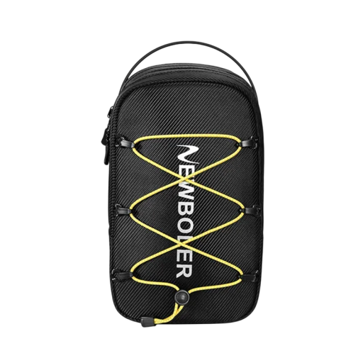 Bolsa delantera negra de 6l para patinete eléctrico 30 x 17 x 9 cm Bolsa impermeable con soporte de liberación rápida de twill y poliéster