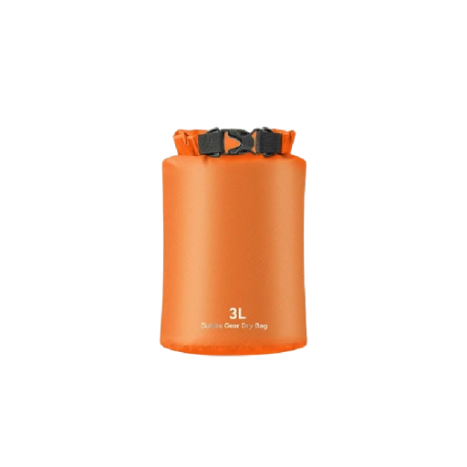 Bolsa impermeable para cosas secas y ropa Cierre enrollable con hebilla 3 l Poliéster 70D Naranja Para kayak, rafting, natación y senderismo