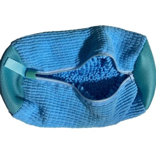 Bolsa para lavar zapatos 39x19 cm con cremallera lateral Bolsa protectora reutilizable para lavadora Zapatillas Poliéster Algodón Nailon Lavado suave