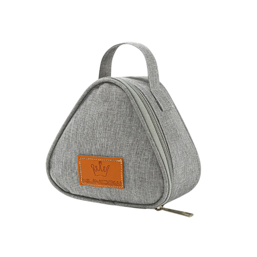 Bolsa térmica triangular de 13,5 x 7 x 13 cm, con cremallera, color neutro, pequeña bolsa térmica para comida y bebidas, bolsa portátil, mini lonchera.