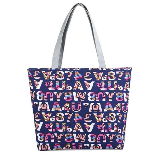 Bolso de lona para mujer con letras