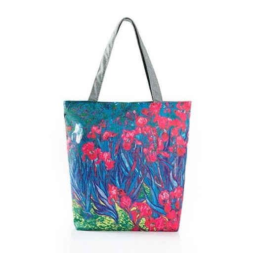 Bolso de lona para mujer con motivo de amapolas