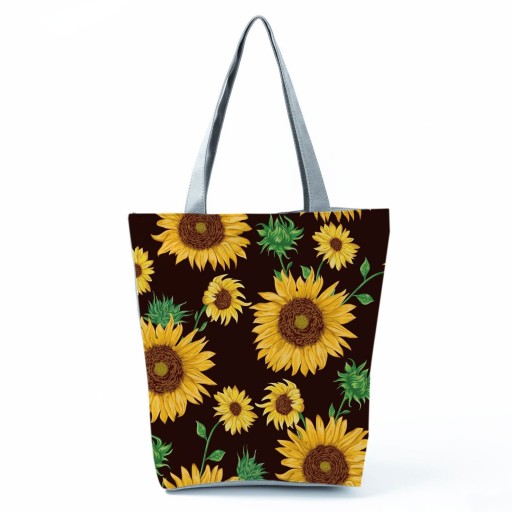 Bolso de lona para mujer girasol