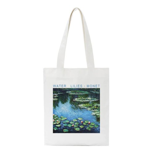 Bolso de lona para mujer nenúfares